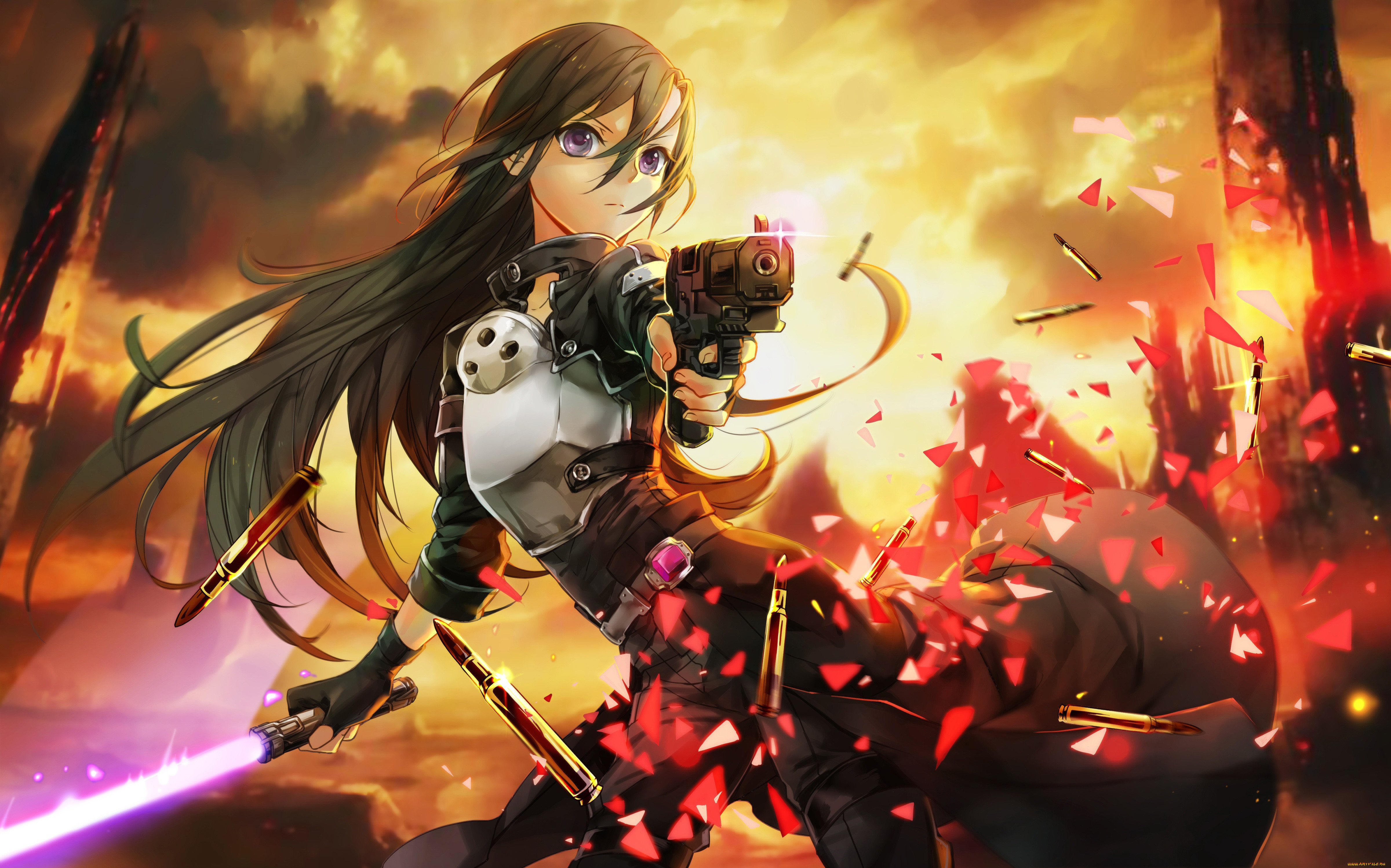 , sword art online, hanshu, , , , , kirigaya, kazuto, , , , , gun, gale, online, sword, art